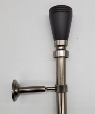Jupiter 3/4'' Adjustable Curtain Rod - Gun Metal, Three Sizes