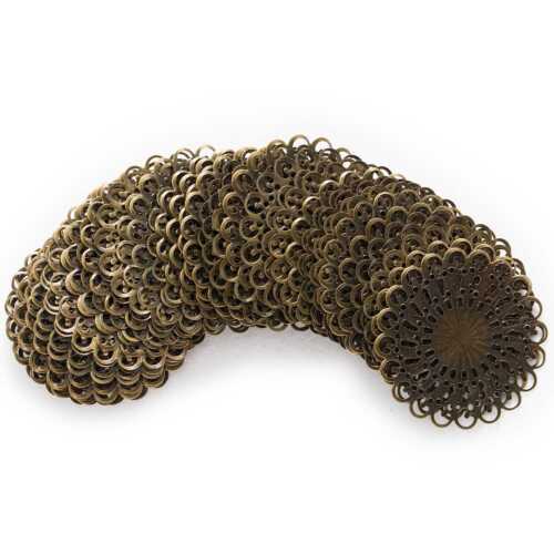 10/50pcs Bronze Tone Filigree Flower Wraps Connector Embellishments Findings DIY - Picture 3 of 14