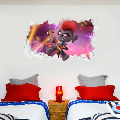 Trolle Weltreise Wandaufkleber Barb gebrochen Wandtattoo Kunst Kinder Wandbild Vinyl Dekor