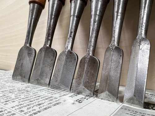 Vintage Japanese Chisel 10set Nomi /Hand Plane Saw Iron Hammer Hand Tool/d51 - Picture 22 of 24