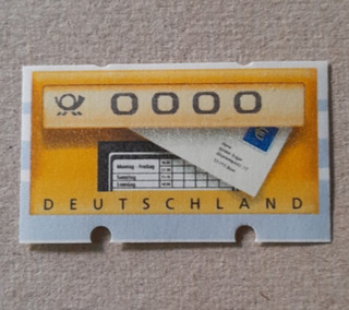 ATM Bund 5.1 Automatenmarke 0000 Druck mit rückseitiger Nr. 505