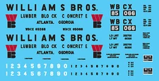 N Scale - Williams Bros Ortner Hopper Decal Set