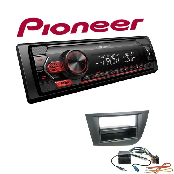 Pioneer 1-DIN Autoradio USB AUX Android Set FüR Seat Leon 2005-2009 Schwarz-image