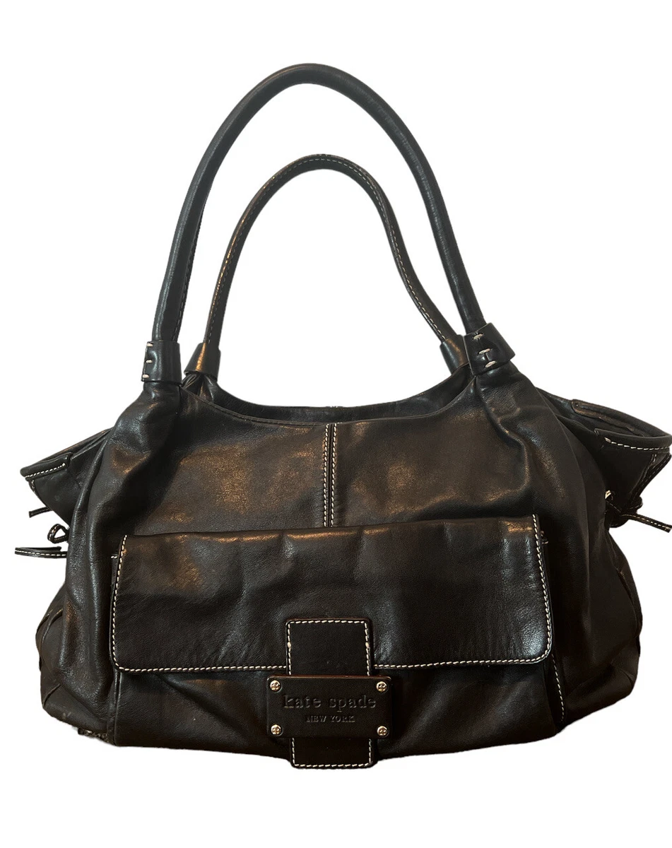 Kate Spade Black leather shoulder bag P091 eBay
