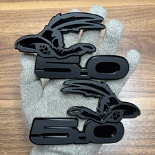 Coyote  Badges Emblem BLACK OUT for 5.0 Fender  Angry  Agressive Racing