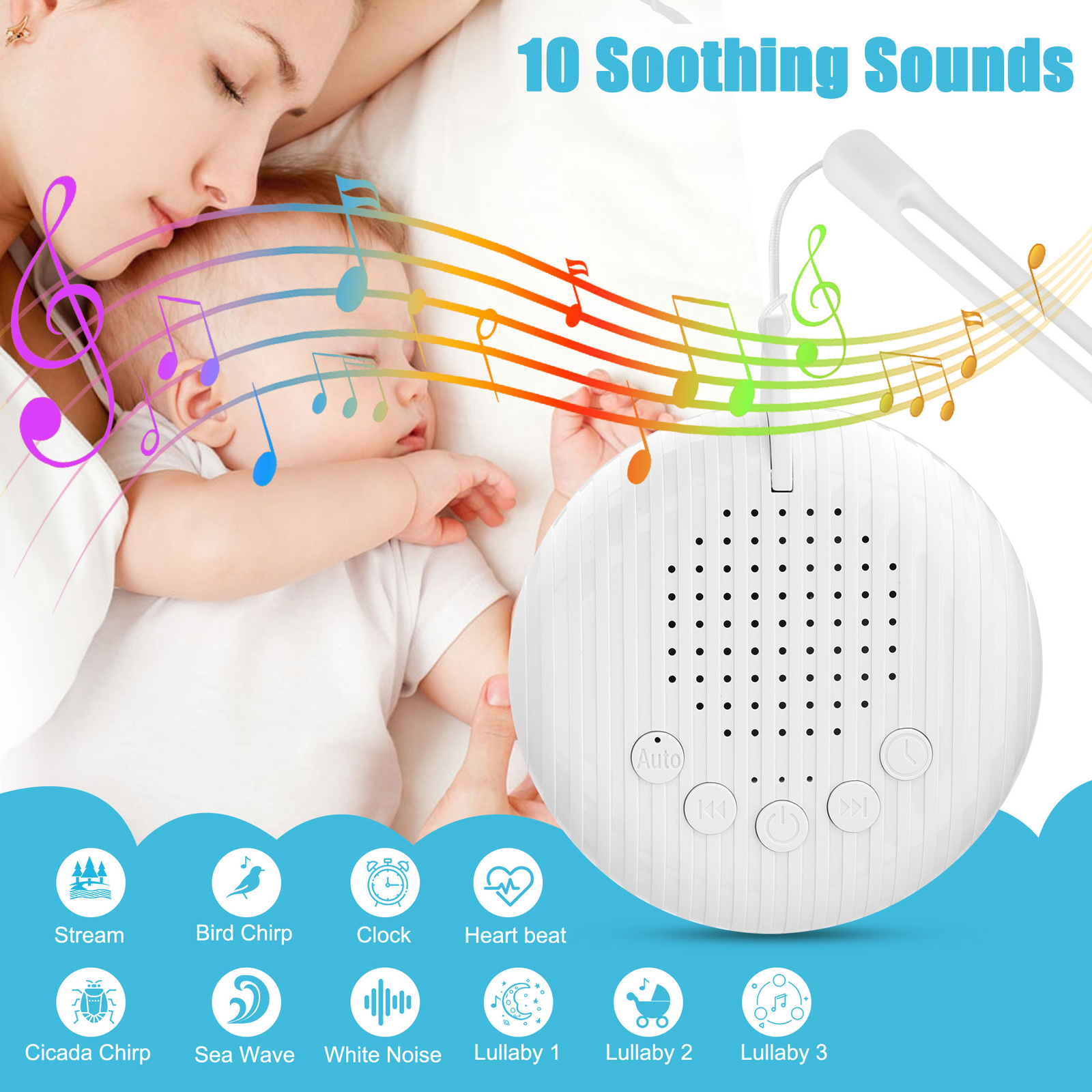 White Noise Nature Sound Machine Soothing Sounds Sleeping Machine