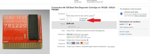 Commodore 64 128 Dead Test Diagnostic Cartridge rev 781220 - GOLD - PROMO - Imagen 4 de 4