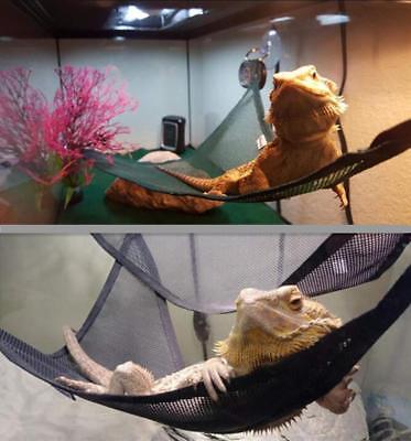 Reptile Hammock Lizard Lounger Bearded Dragon Tank Decor Accessories Hanging Net