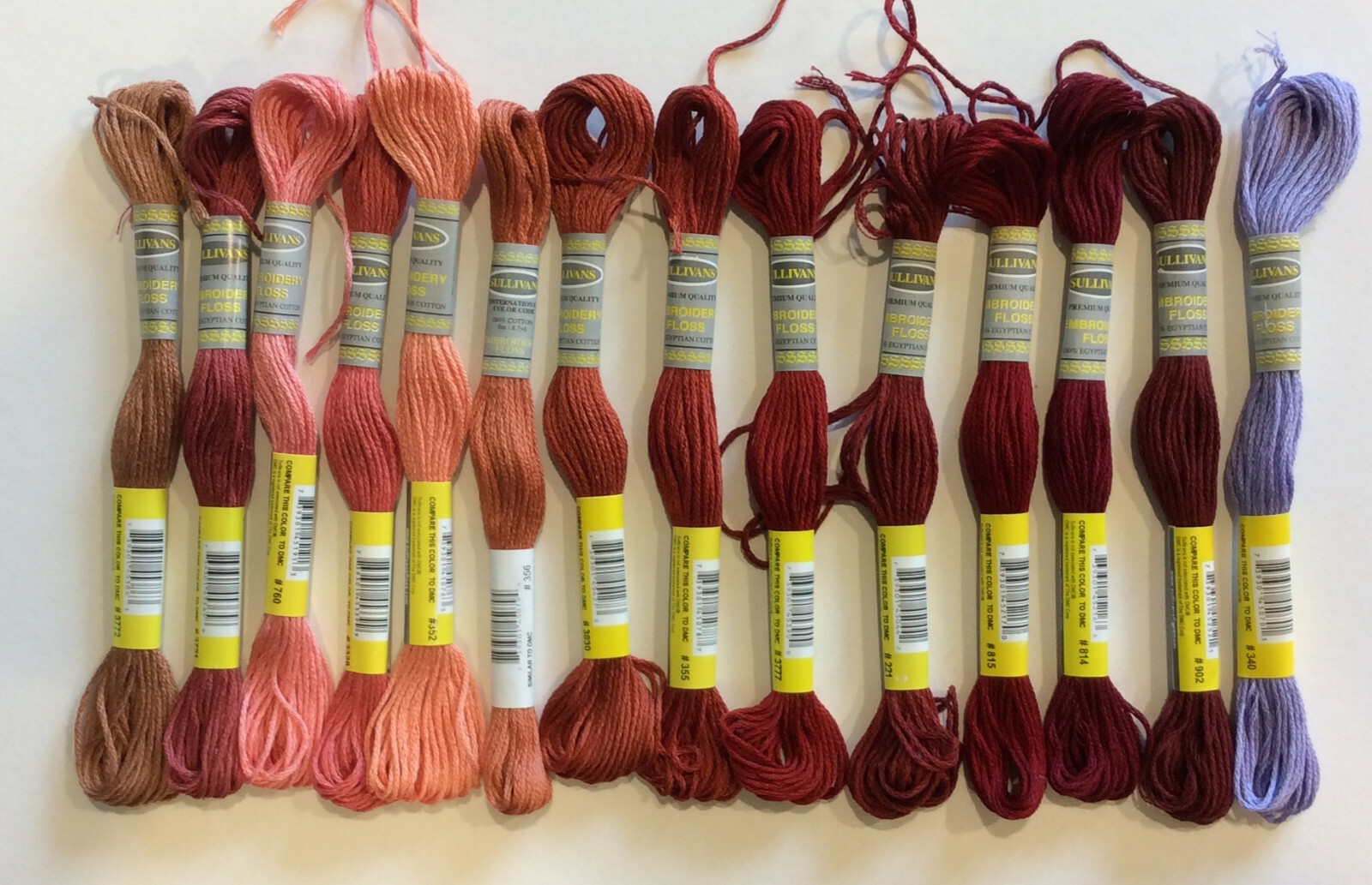 Sullivans embroidery floss SOLD IN PAIRS OF SKEINS Equivalent to DMC