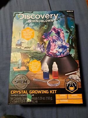 2020 Discovery Mindblown Crystal Growing Kit 13 Piece Chemistry Lab