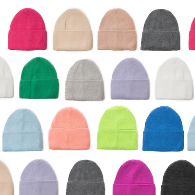 Strickmütze Basic Uni Beanie Mütze warm gerippt Wintermütze Herren Damen Unisex