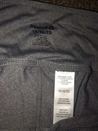 NWT Womens Reebok Flint Grey Skinny Capri High Rise Pants Size 1X MSRP $65 - Picture 5 of 6
