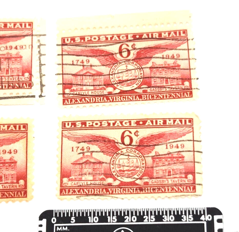 Scott #C40 Alexandria Virginia 06c - 1949 - Air Mail - Used NH Lot of 6 - Image 3 of 4