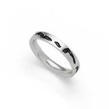 DUR Schmuck Ring NORDSEE Silber 925/- oxidiert, leicht bombiert (R5607)