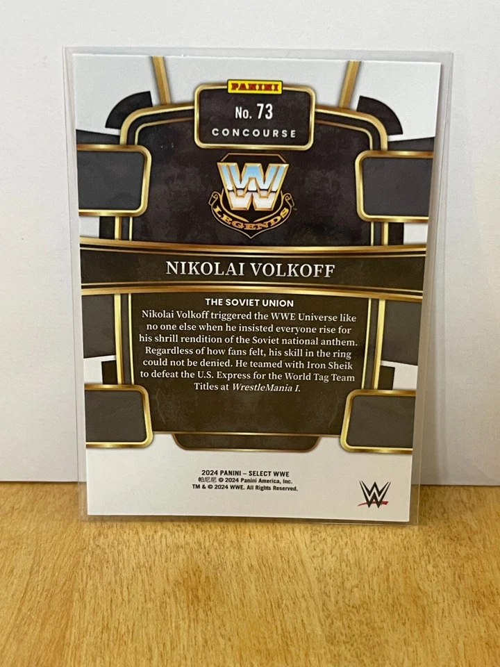 2024 #73 Nikolai Volkoff Panini Select WWE Concourse Red-Blue Prizm - Image 2 of 2