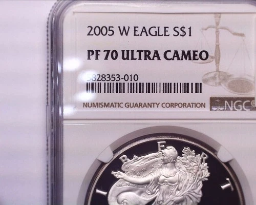 2005-W Proof American Silver Eagle NGC PF70UCAM , Problem free coin!