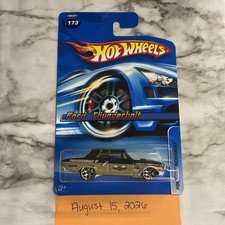 HOT WHEELS FORD THUNDERBOLT. 2005 #173. BLACK/GOLD/Y5 WHEELS. ON CARD