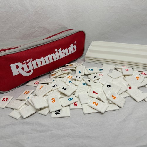 Rummikub On The Go - Jeu Original Complet Dans Sac De Rangement Toile Durable - Idéal Pour Voyage