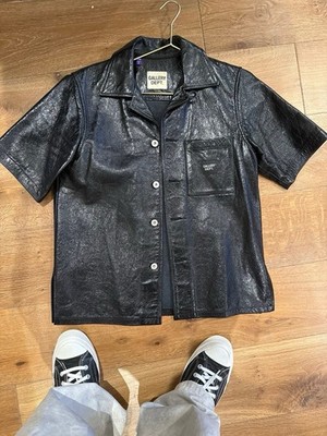 Gallery Dept. Leather Parker Shirt Black Xs Men's Fits Big Brand New No Tags