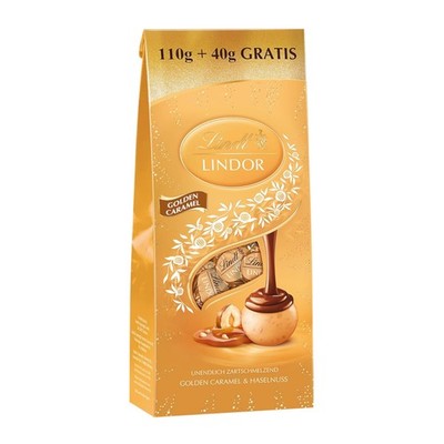 Lindt Lindor Golden Caramel Kugeln Promotion Weiße Schokolade 150g