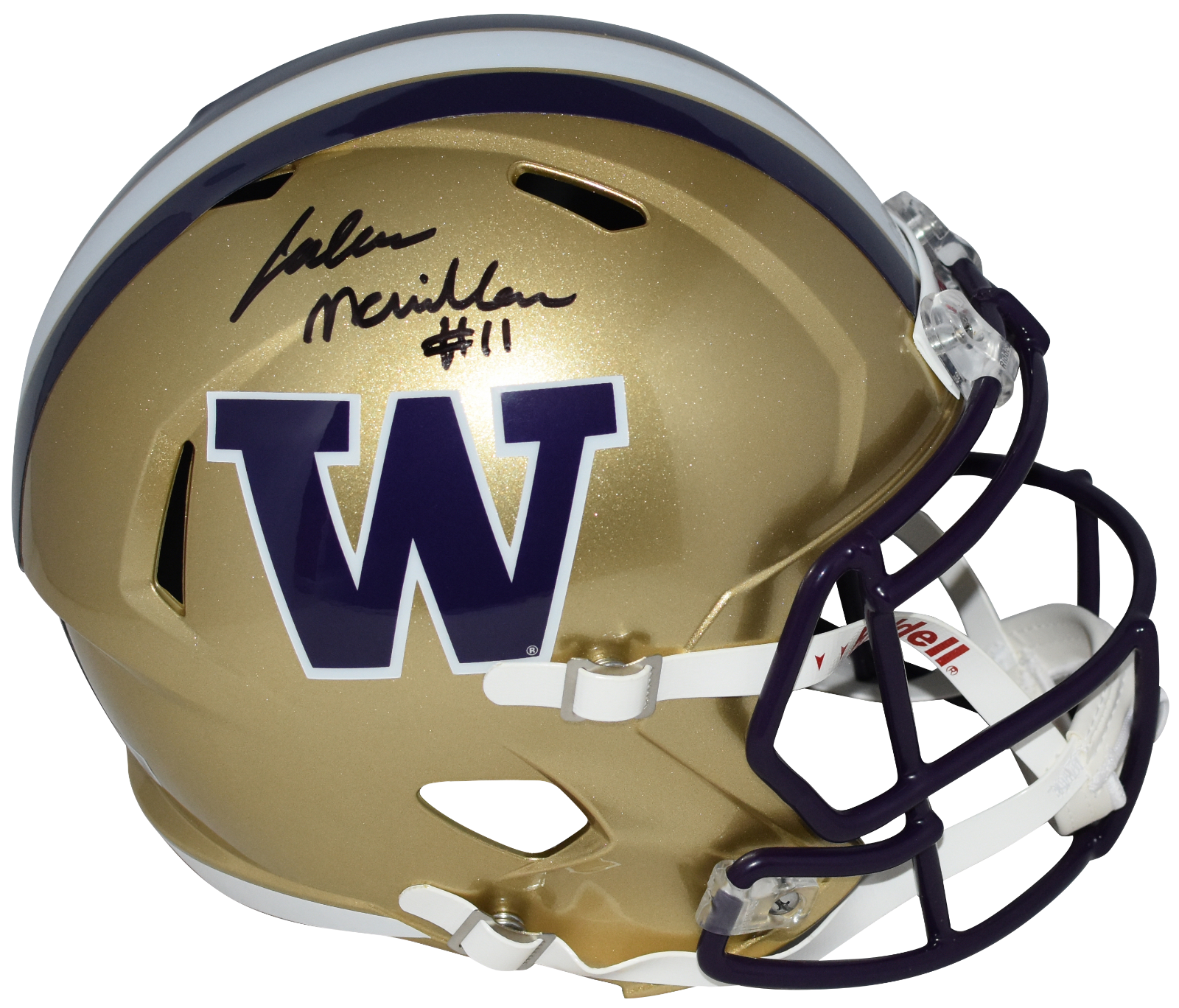 Jalen McMillan Autographed Signed Washington Huskies FULL SIZE SPEED HELMET BECKETT 