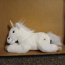 FAO Schwarz Enchanted White Sparkle Unicorn Stuffed Animal 19" Plush Toy