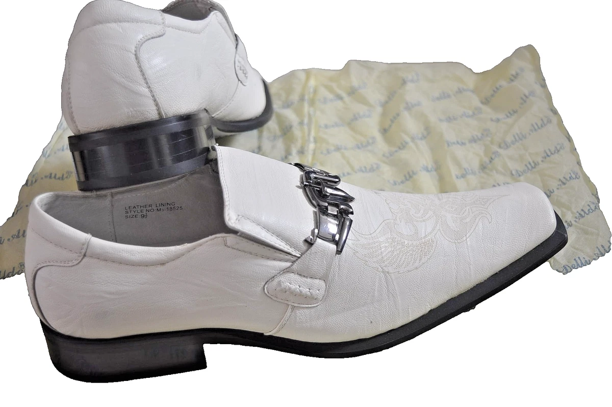 NIB! Delli Aldo ~Men\'s M2-18006 White Square Toe Slip On Loafers ~ Sz.10 ALDO Orlovoflexx White Men main image 4