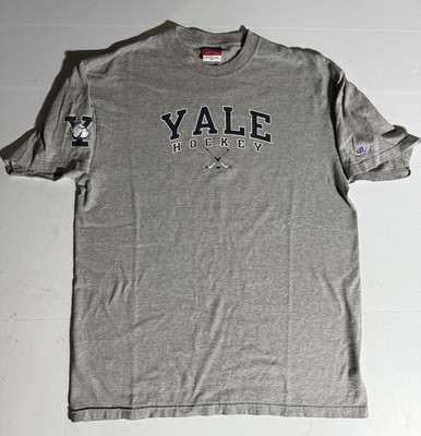 Yale Bulldogs Champion Brand T-Shirt XL YALE HOCKEY Heather Gray