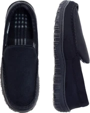 Mens Slippers Moccasins for Men Breathable Memory Foam House Shoes Indoor Outdoo