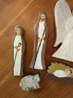 9 Piece Vintage Hand Painted Solid Wood Nativity Set — photo 2