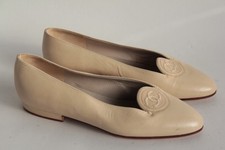CHANEL Chaussures Ballerines cuir beige femme T34,5 (63193)