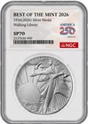 1916-2026 W Walking Liberty Silver Medal Coin NGC SP70 Best Of The Mint ,presale