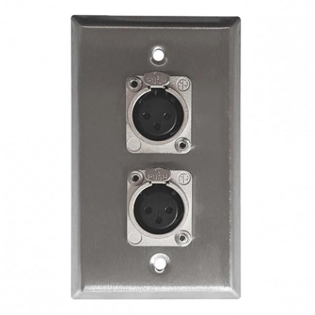 Настенная панель CBI WP1-2F с одним разъемом и двумя разъемами XLR-F