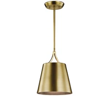 Kichler 43743NBR Maclain Pendant, 1 Light Incandescent 100 Watts, Natural Brass