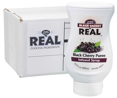 Black Cherry Reàl, Black Cherry Puree Infused Syrup, 16.9 FL OZ Squeezable Bo...