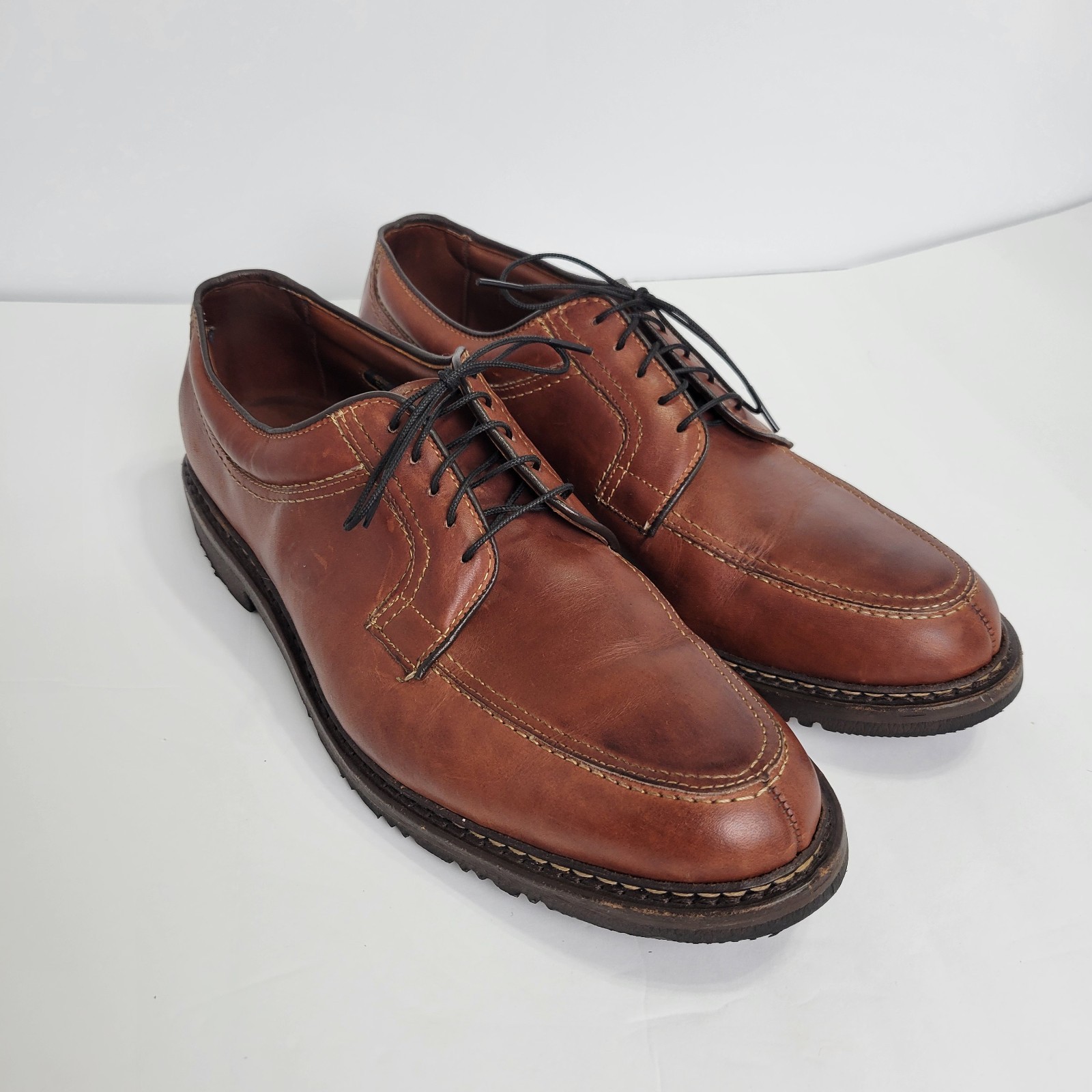 SAOLA Scarpe Allen Edmonds 1951 Wilbert uomo 11 5 B marrone medio punta spaccata abito derby