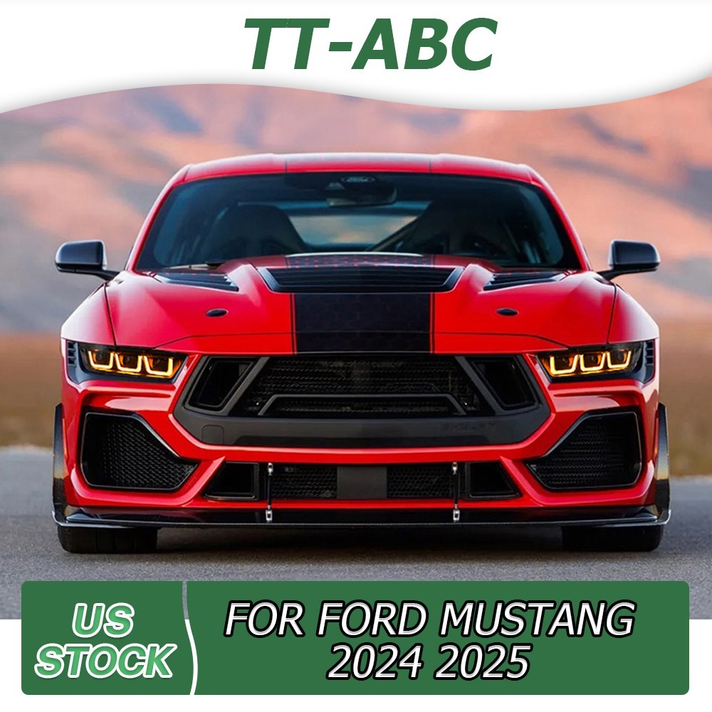 TT-ABC LED Headlights For Ford Mustang 2024 2025 2-COLOR DRL Front Lamps LH+RH
