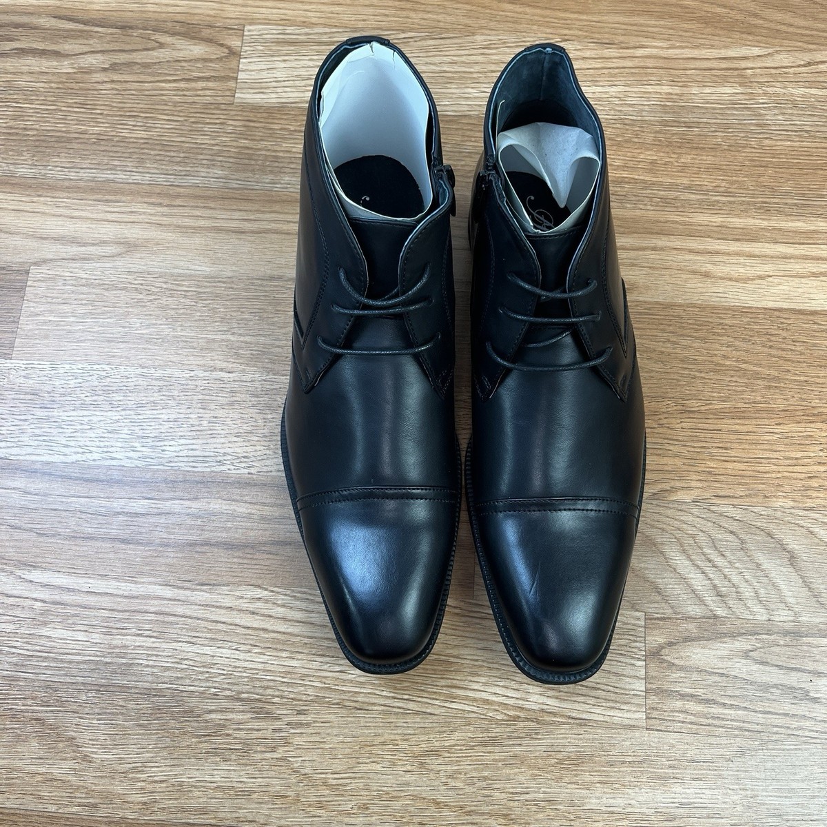 Amali Berino Black Ankle Dress Boots Zip Men\'s Size‎ 11 NEW Men Shoe-Berino-Black – Men Suits Direct main image 3
