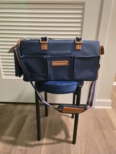 Large Baby Diaper Caddy Organizer Multiple Compartments Blue For Essentials