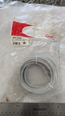 QUEST NPC-1910 10FT 5E GREY MOLDED SNAGLESS PATCH CABLE