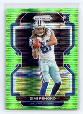 2021 Panini Prizm #371 Simi Fehoko Neon Green Pulsar RC