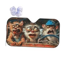 Windshield Sun Shade, Front Window Sunshade Cover Sun Visor Monster Driving