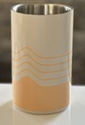 Society 6 Wine Chiller Stainless Steel Mid-century Modern Taupe & Peach — photo 3