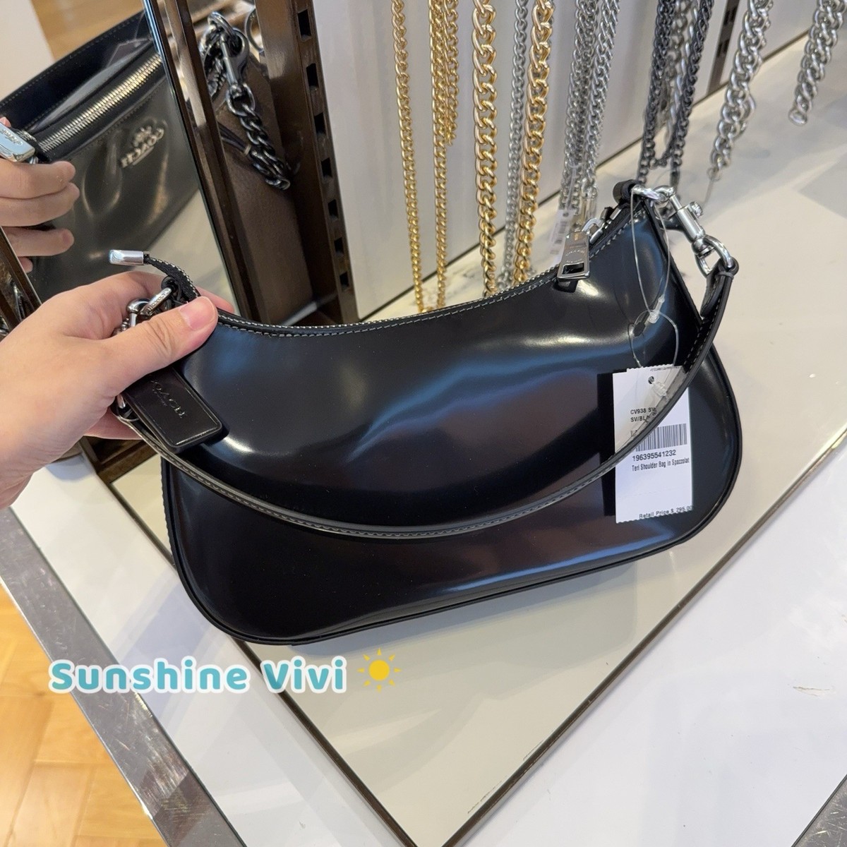 Coach 2WAY Handbag Shoulder Bag Leather Black CV938 for sale