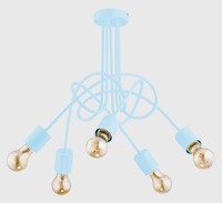 Deckenleuchten 5X60W/E27 IP20 Blau Modern Beleuchtung Lampe Neu