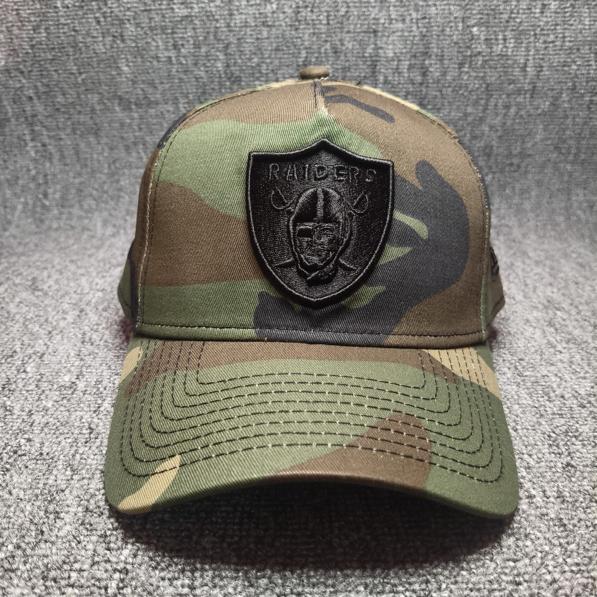 New Era Raiders NFL Camo Snapback Hat Cap Black Shield Patch