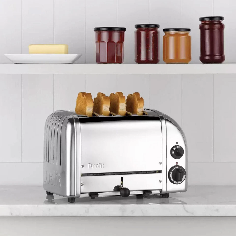 Dualit Classic 4Slot Toaster Sandwich Cage Polished Silver Stainless Steel 40590 - Image 3 of 4