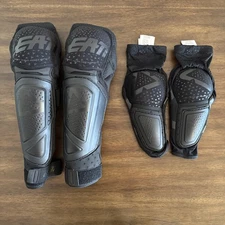 Leatt 3DF Hybrid EXT Knee/Shin Guard & Elbow Guard: S/M Black