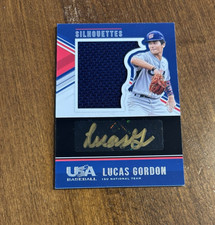 Lucas Gordon 2018 Panini USA Baseball Gold Ink Game Jersey Auto White Sox 87/89