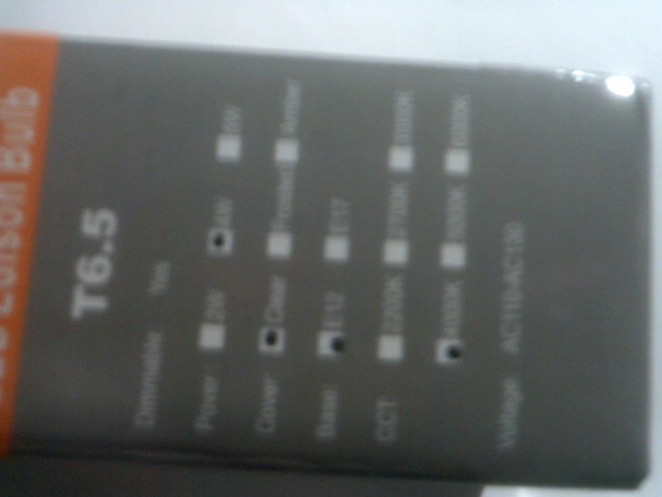 Dimmable T6.5 4W E12, LED Edison Light Bulbs Clear 4000K 6 pack - Image 2 of 2